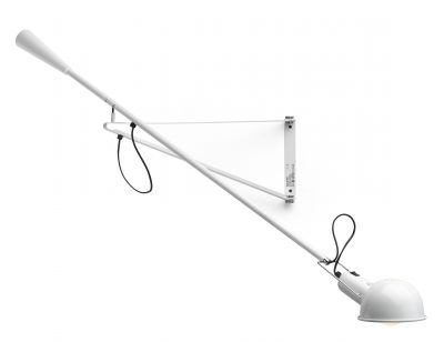 Weiße 265 Wandleuchte von Flos, verstellbar, modernes Design für Wohnzimmer und Büro.